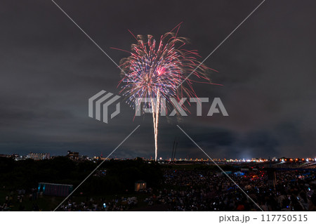 《東京都》江戸川(市川)花火大会・江戸川区から撮影 117750515
