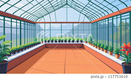 温室のある風景 117751610