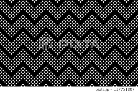 Seamless Geometric Zig Zag Dots Pattern. Seamless Geometric Zig Zag Dots Pattern. 117751807