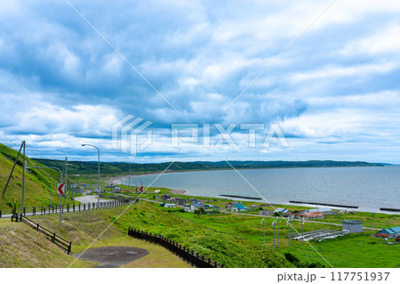 夕日が丘駐車場から眺める稚内西海岸 北海道 夕日が丘駐車場から眺める稚内西海岸 北海道 117751937