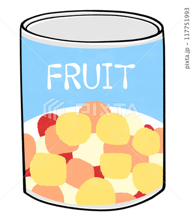 フルーツ缶のイラスト フルーツ缶のイラスト 117751993