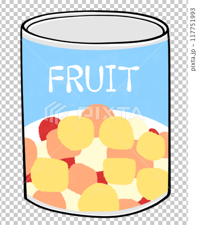 フルーツ缶のイラスト フルーツ缶のイラスト 117751993
