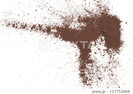 Brown powder isolated on white background 117752069