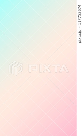 大きな斜めグリッドのパターンにシンプルでおしゃれなグラデーションの背景素材 - 9:16 117752674