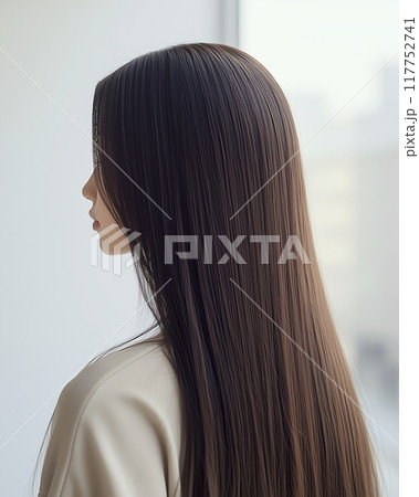綺麗な髪の女性・後ろ姿「AI生成画像」 綺麗な髪の女性・後ろ姿「AI生成画像」 117752741