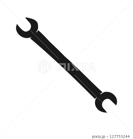Vector hand drawn doodle sketch wrench Vector hand drawn doodle sketch wrench 117753244