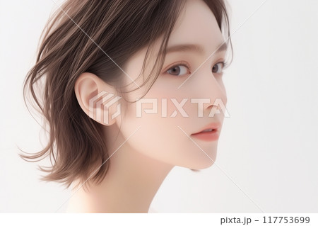 美しい肌の美人女性・スキンケア「AI生成画像」 117753699