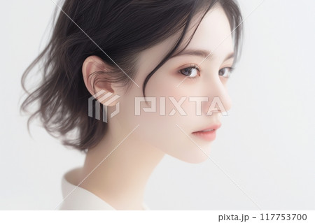 美しい肌の美人女性・スキンケア「AI生成画像」 117753700