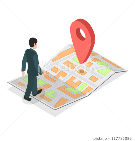 3D Isometric Flat Vector Illustration of Business Profile, Customer Service For Personal Assistant. Item 1 3D Isometric Flat Vector Illustration of Business Profile, Customer Service For Personal Assistant. Item 1 117755089