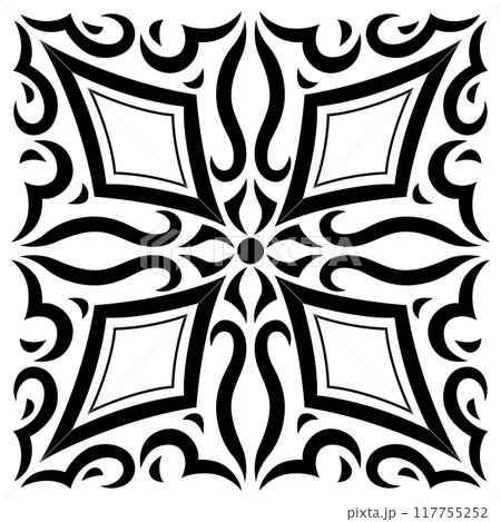 Arabic ceramic tile. Traditional eastern decorative talavera. Arabic ceramic tile. Traditional eastern decorative talavera. 117755252