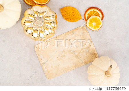 pumpkin on table 117756479