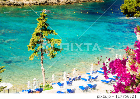 Paleokastritsa beach on Korfu, Greece 117756521