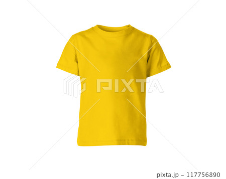 Daisy yellow colour blank fashion tee front mockup template 117756890