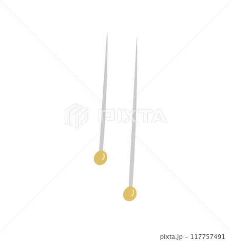 Vector illustration of yellow pins on white background Vector illustration of yellow pins on white background 117757491