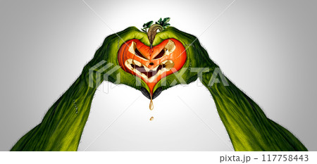 Monster Pumpkin Heart Crush 117758443