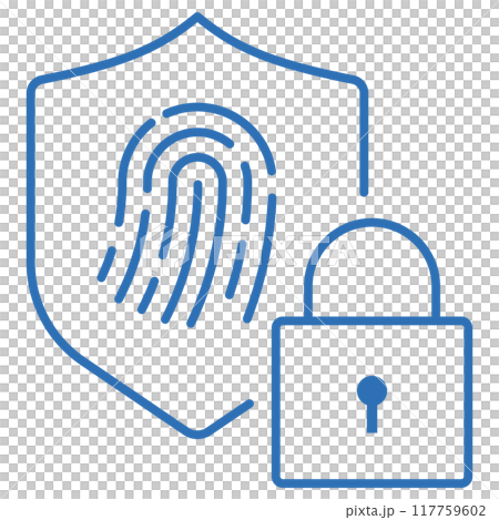 Fingerprint authentication. Biometric authentication editable line vector icon illustration 117759602