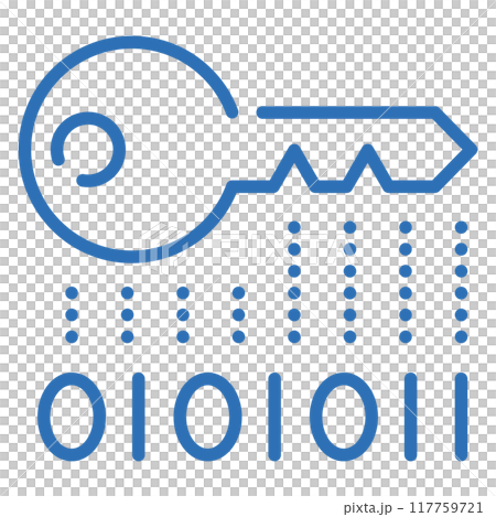Password encryption. Editable line vector icon illustration for increased login security 117759721