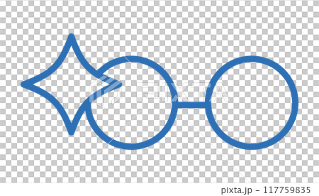 Illustration of a glowing glasses icon. Image of idea generation or genius. Editable line vector data Illustration of a glowing glasses icon. Image of idea generation or genius. Editable line vector data 117759835