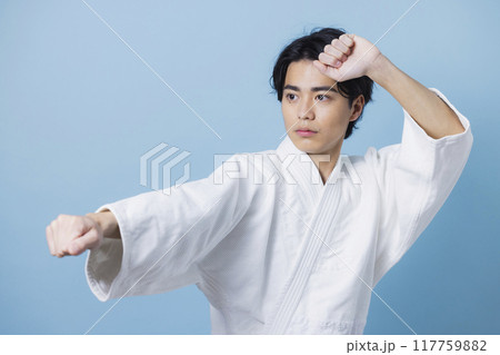 空手の練習をする男性 空手の練習をする男性 117759882