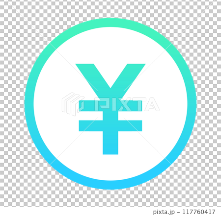 Green gradient | Yen symbol 117760417