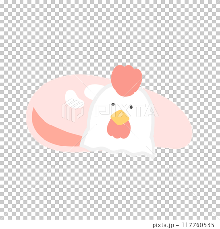 ニワトリと鶏肉 イラスト ニワトリと鶏肉 イラスト 117760535