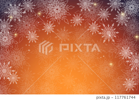 雪　クリスマス　冬　光　背景	 117761744