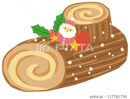 ブッシュドノエル ベクター素材 ブッシュドノエル ベクター素材 117762736