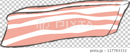 豚バラ肉のイラスト 117763152