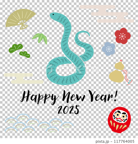 Simple and stylish New Year's card material Simple and stylish New Year's card material 117764005