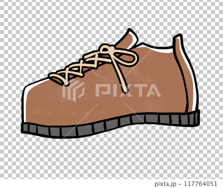 Brown sneakers illustration Brown sneakers illustration 117764051