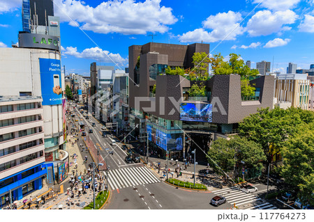 東京 渋谷区の都市風景 神宮前交差点 東急プラザ表参道「オモカド」 東京 渋谷区の都市風景 神宮前交差点 東急プラザ表参道「オモカド」 117764273