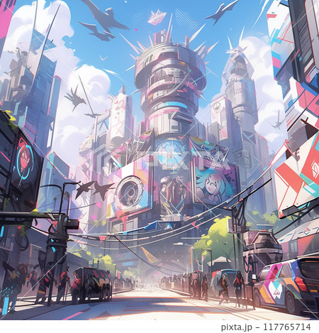 サイバーパンクな景色02 サイバーパンクな景色02 117765714