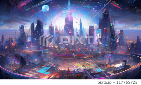 サイバーパンクな景色16 サイバーパンクな景色16 117765728