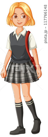 School Girl in Uniform 117766148