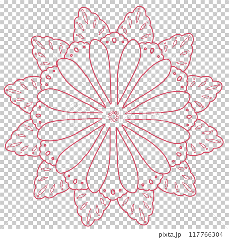 粉紅色花朵蕾絲 117766304