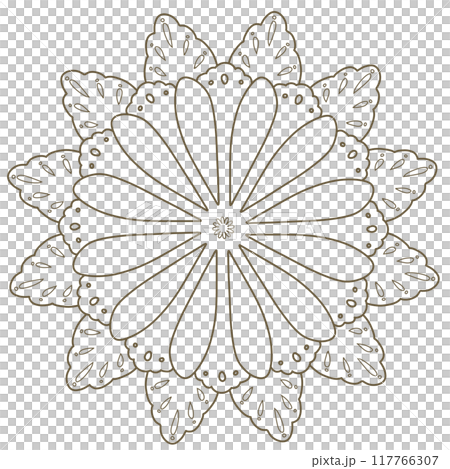 棕色花朵狀蕾絲 117766307