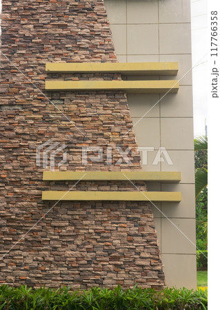 concrete wall with a staircase concrete wall with a staircase 117766358