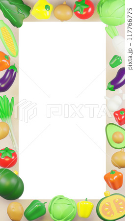 野菜のフレーム 117766775