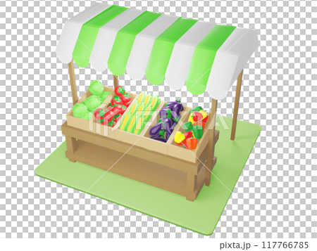 八百屋のアイソメトリックイラスト 八百屋のアイソメトリックイラスト 117766785