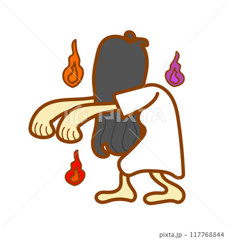 白い服を来た女性の幽霊 白い服を来た女性の幽霊 117768844