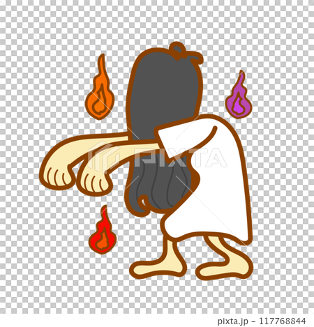 白い服を来た女性の幽霊 白い服を来た女性の幽霊 117768844