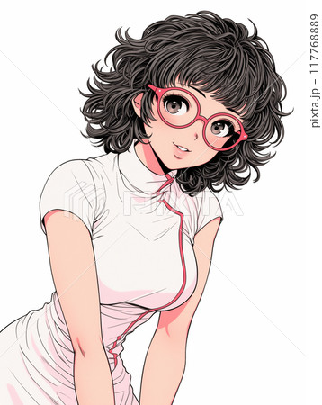 ナース衣装の少女漫画風イラスト 117768889
