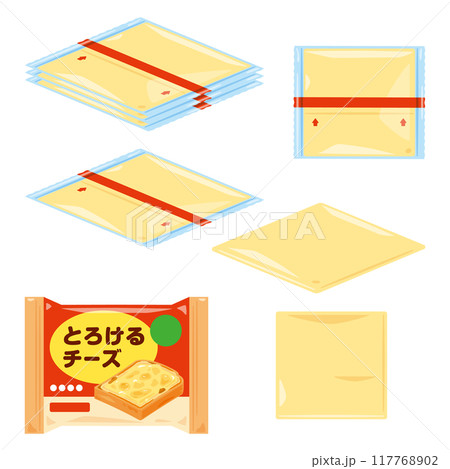 とろけるスライスチーズセット 117768902