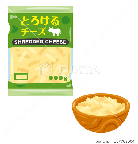 袋入りのシュレッドチーズ 117768904