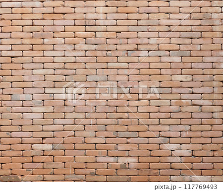 Abstract red brick wall texture for pattern background 117769493