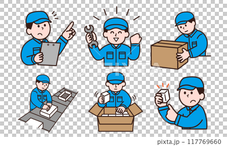 工作男工人插圖集 工作男工人插圖集 117769660