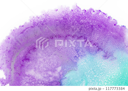 水彩風の背景素材 アルコールインク 117773384