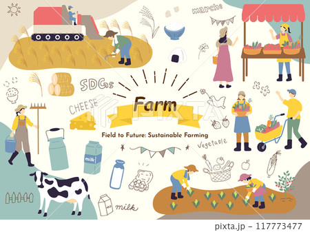農業を営む人たち 117773477