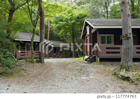 山梨県のPICA富士西湖キャンプ施設で撮影。 117774763