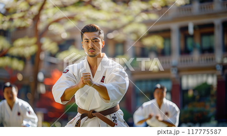 演武をする武術家 AI画像 117775587
